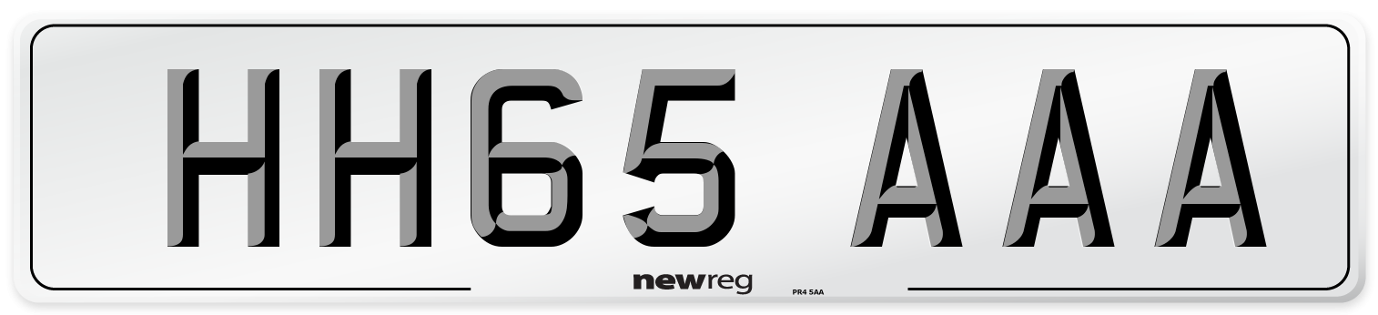 HH65 AAA Number Plate from New Reg